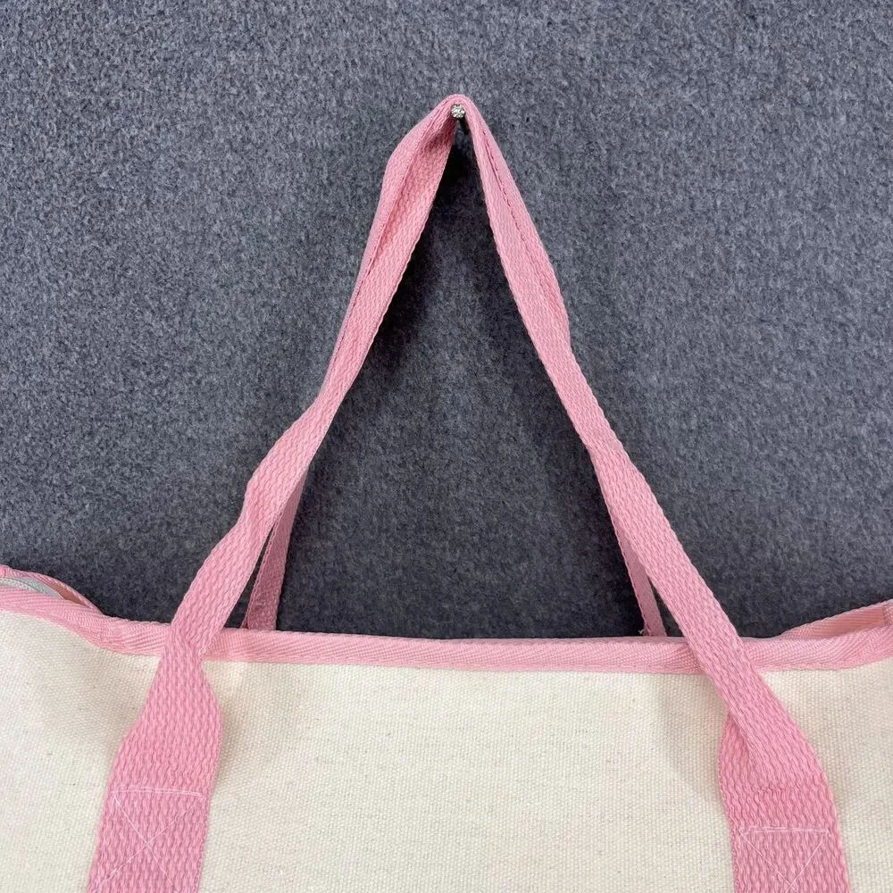 Hello Kitty Canvas Style Pink Tote Bag‎ Sanrio Miniso Kawaii Reusable Canvas